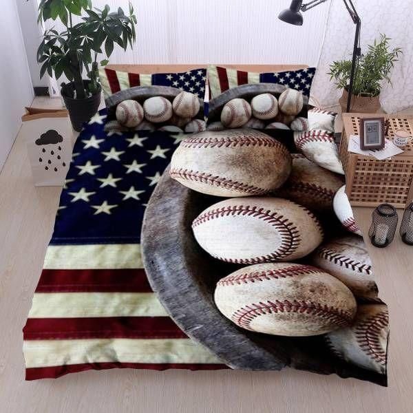 Baseball US Flag And Your Dream Bedding Set