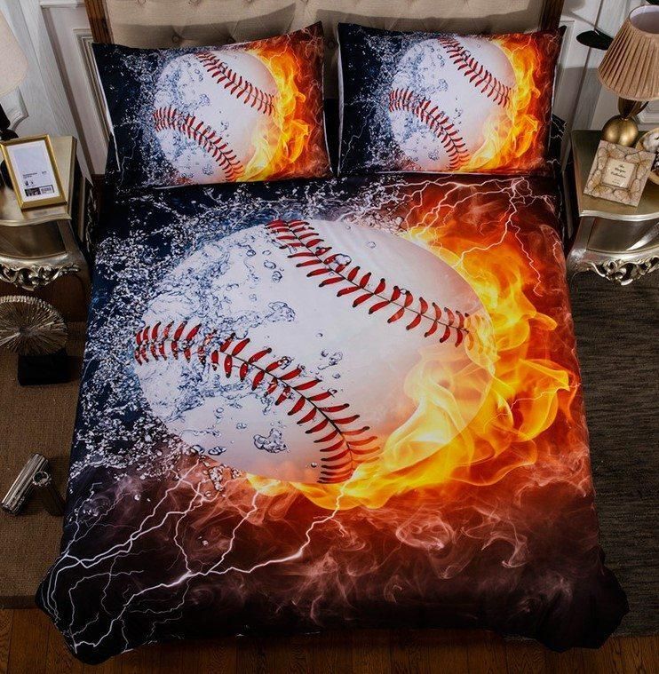 Baseball Water And Fire Bedding Set