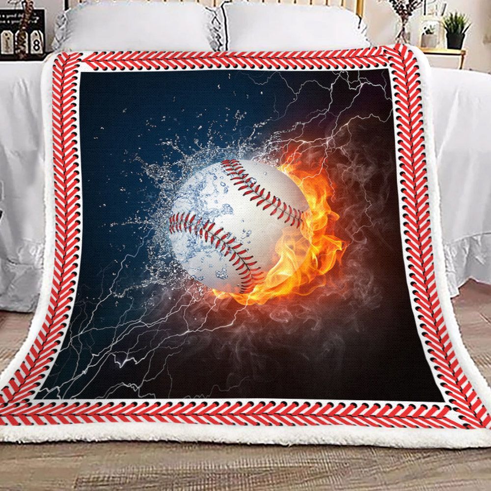 Baseball Sherpa Fleece Blanket