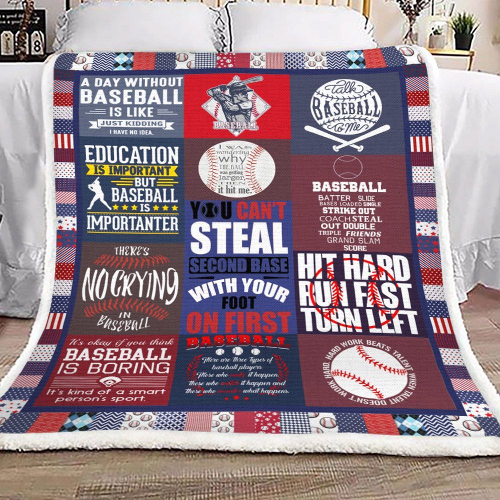 Baseball Sherpa Fleece Blanket