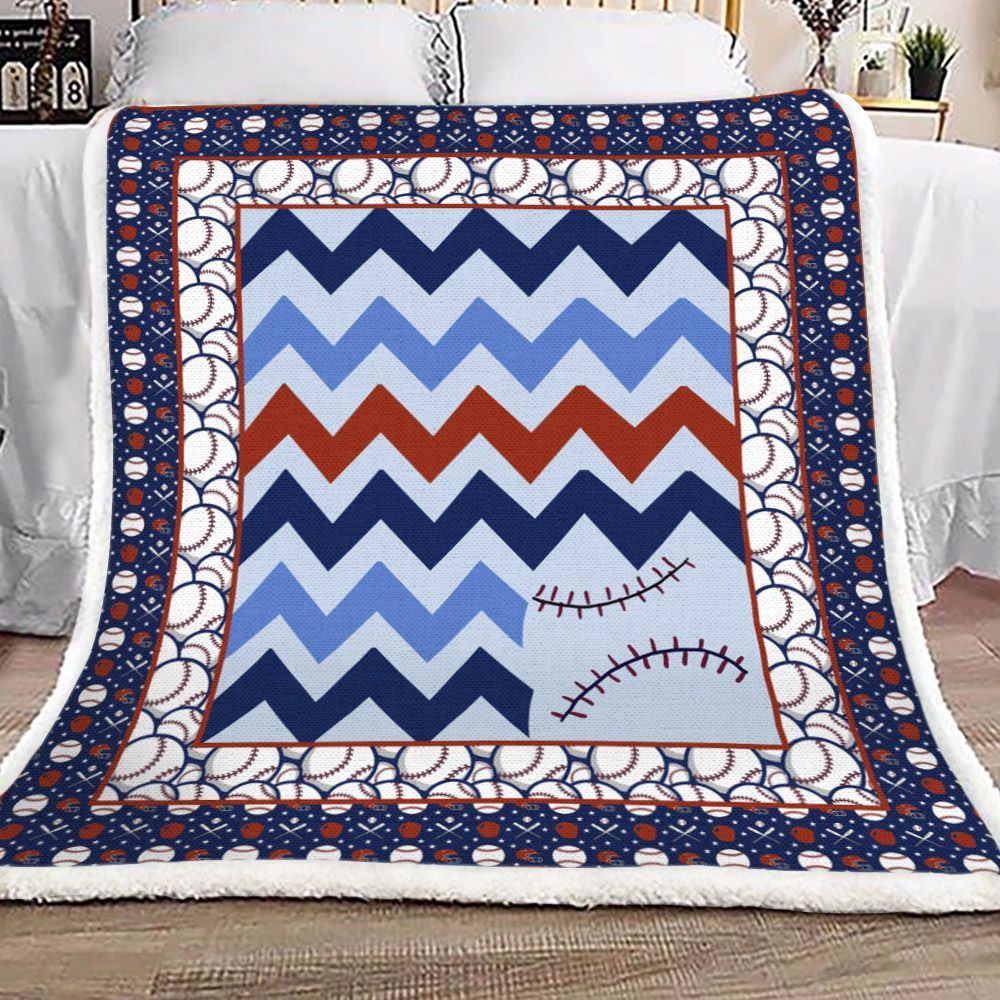 Baseball Sherpa Fleece Blanket