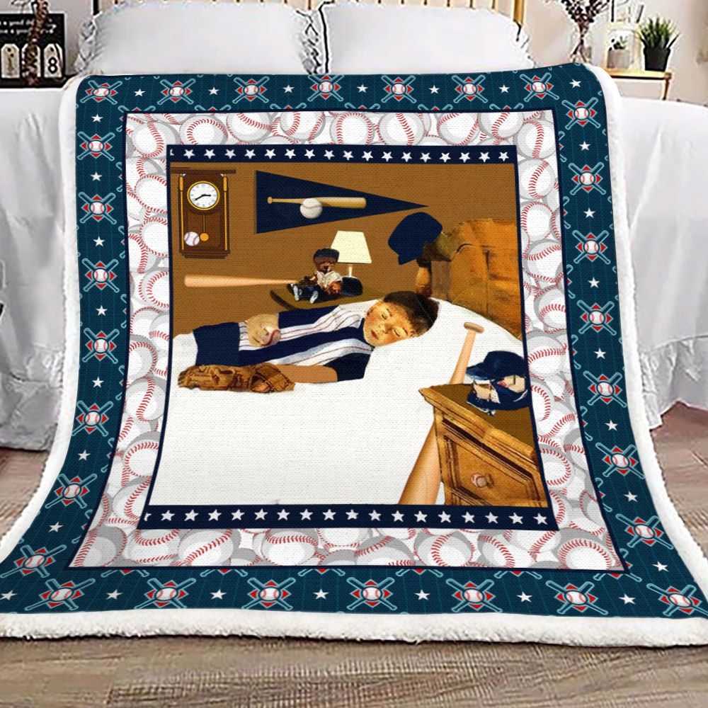 Baseball Sherpa Fleece Blanket