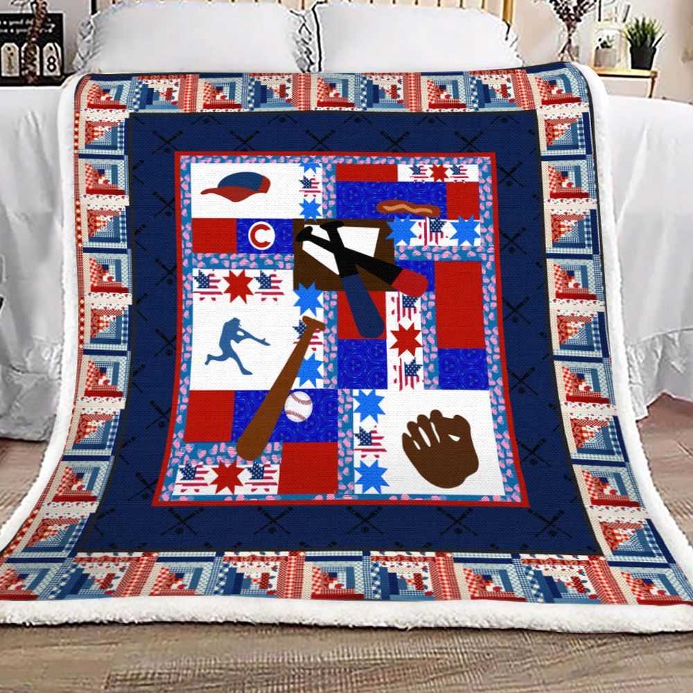 Baseball Sherpa Fleece Blanket