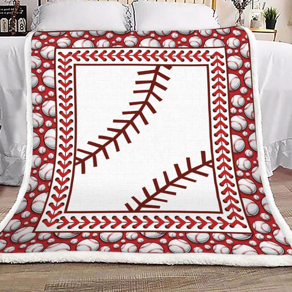 Baseball Sherpa Fleece Blanket