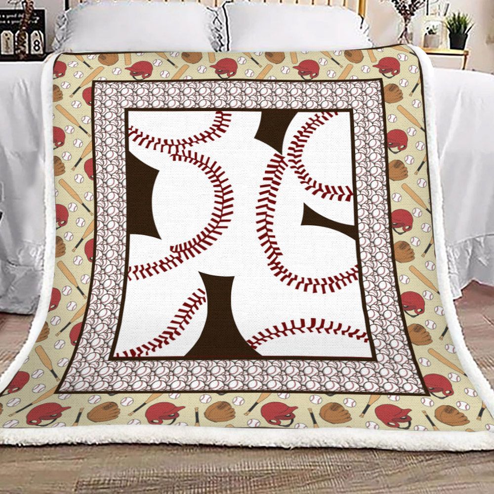 Baseball Sherpa Fleece Blanket