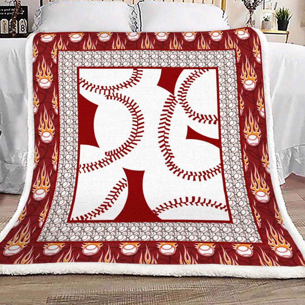 Baseball Sherpa Fleece Blanket