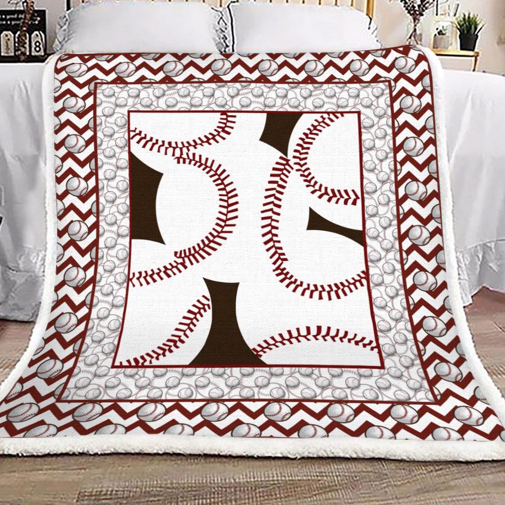 Baseball Sherpa Fleece Blanket