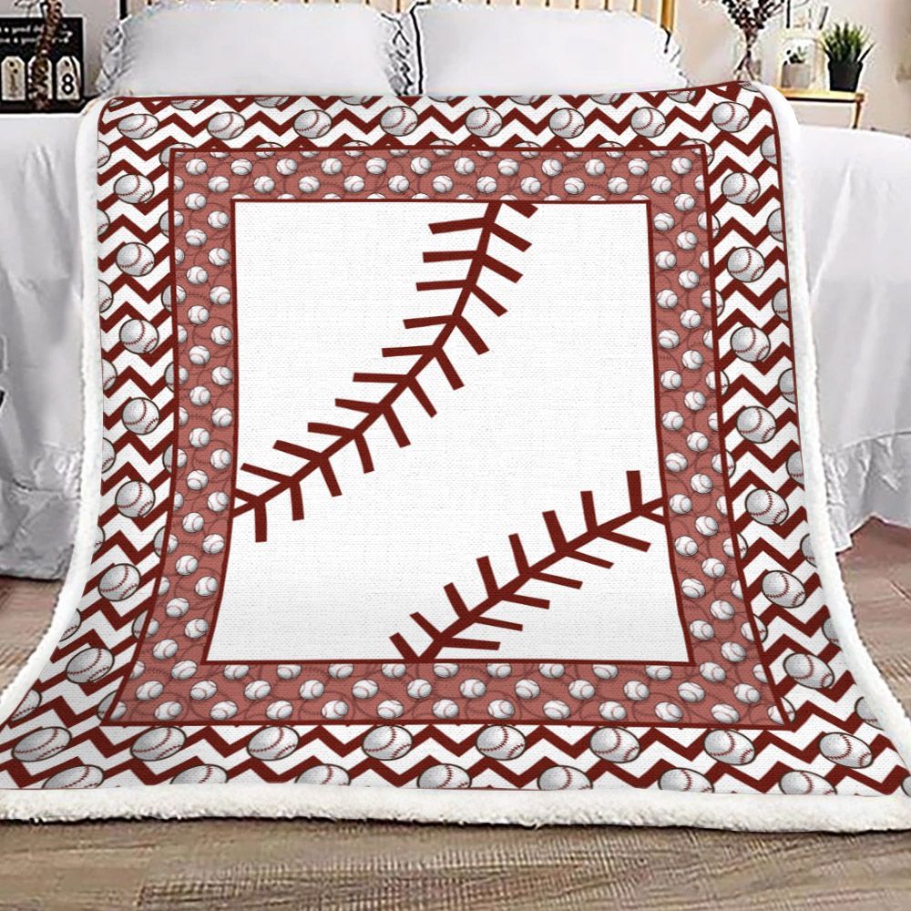 Baseball Sherpa Fleece Blanket
