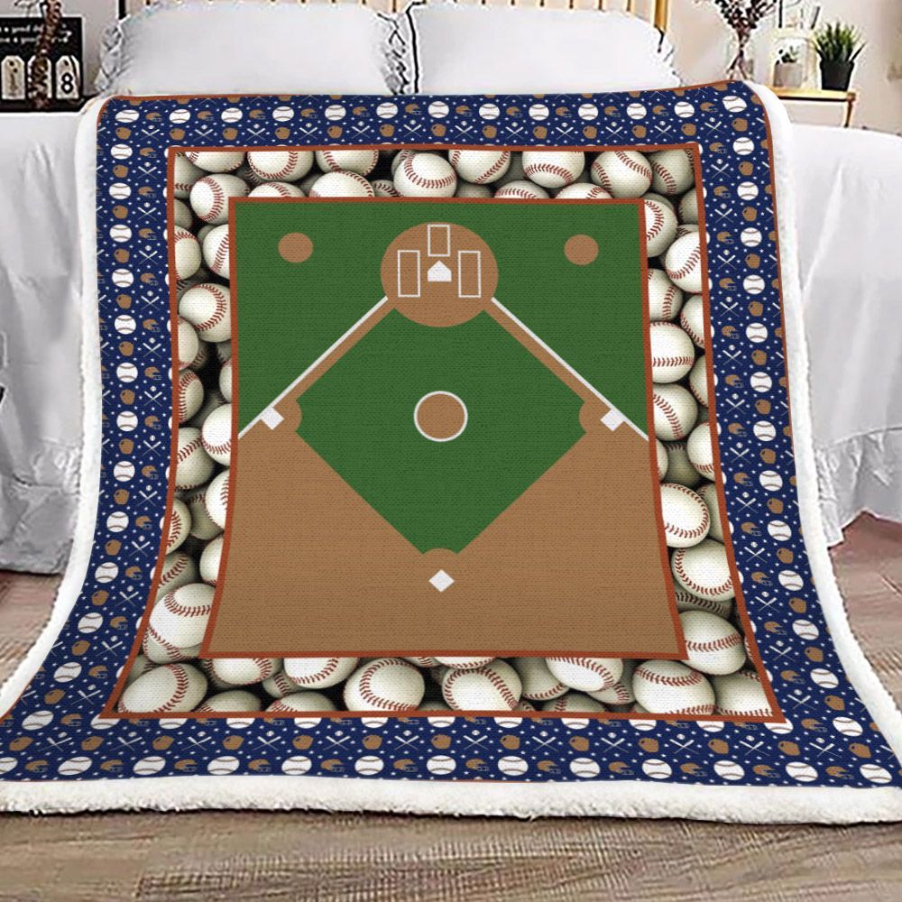 Baseball Sherpa Fleece Blanket