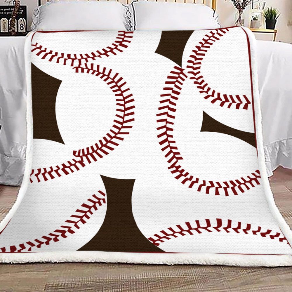 Baseball Sherpa Fleece Blanket