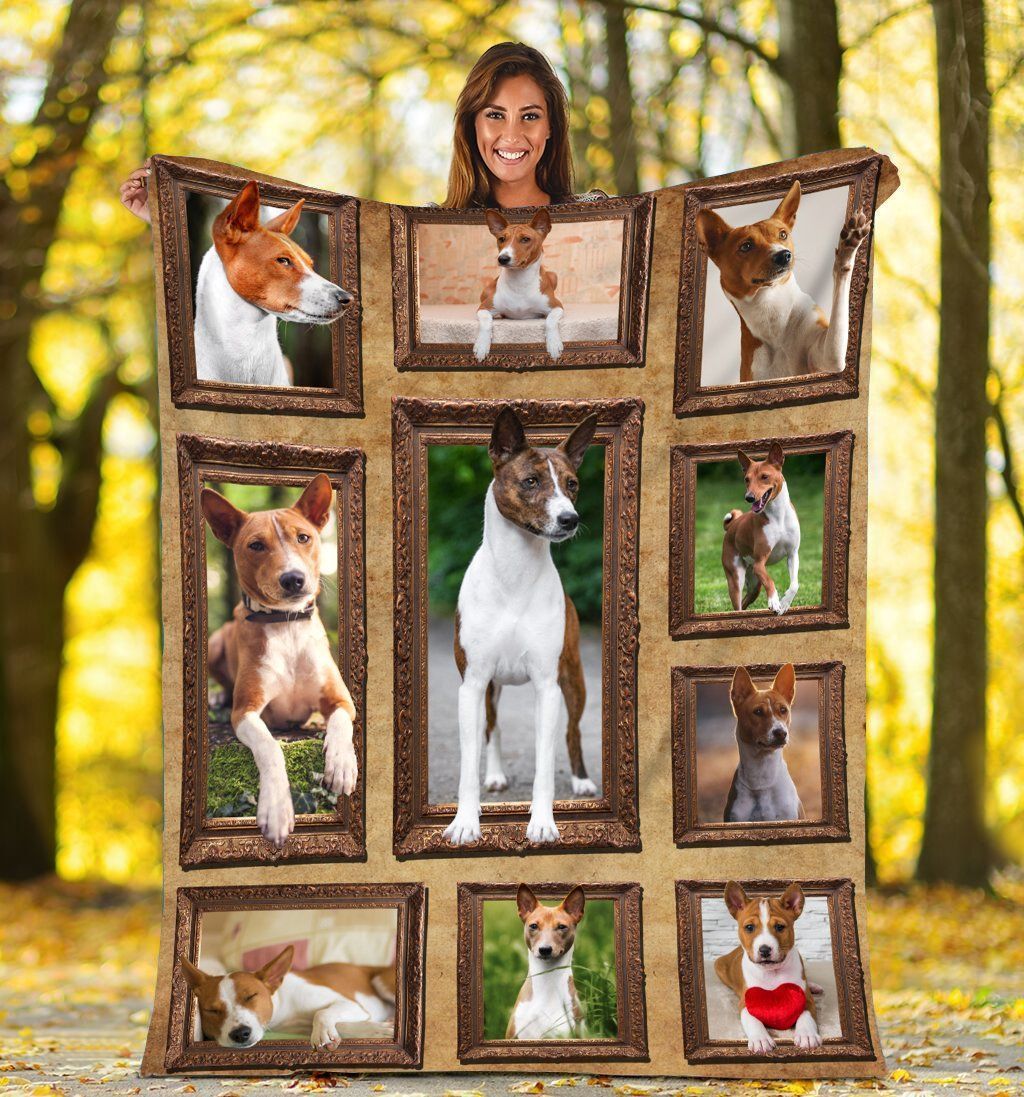 Basenji Dog Sherpa Fleece Blanket