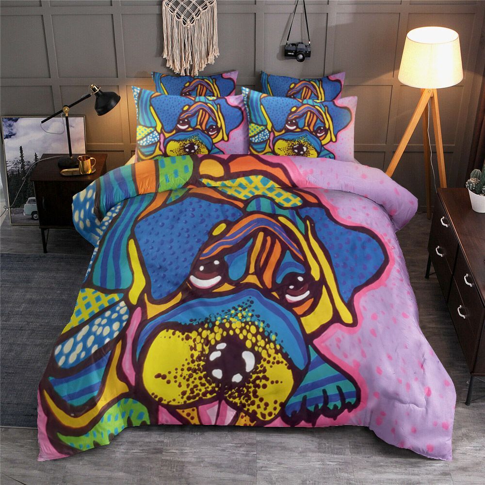 Bashful Bulldog Dogs Bedding Set