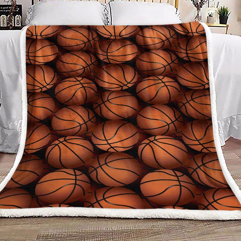 Basketball Balls Sherpa Fleece Blanket