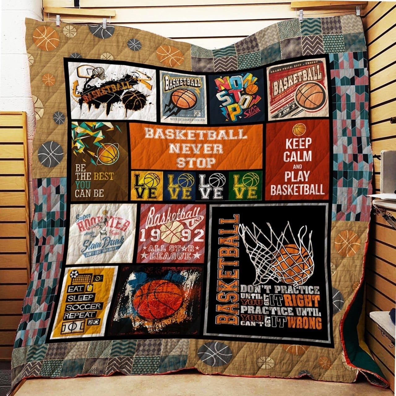 Basketball Be The Best U Can Be Quilt Blanket Dhc03011558Dd