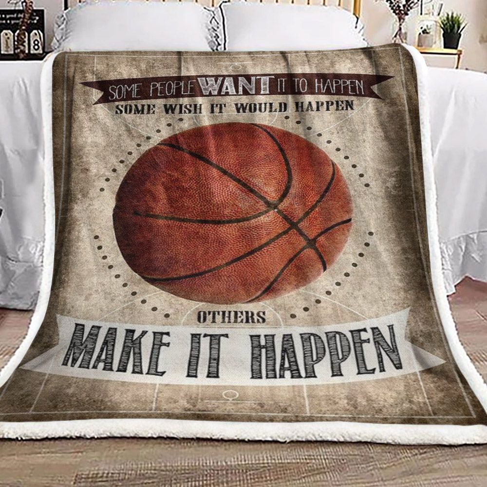 Basketball Sherpa Fleece Blanket