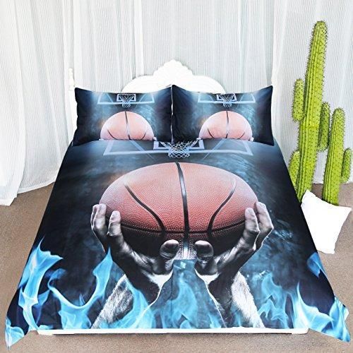 Basketball Blue Fire Bedding Set