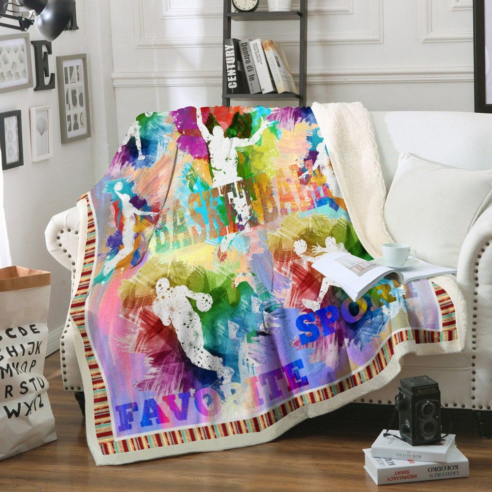 Basketball Sherpa Fleece Blanket
