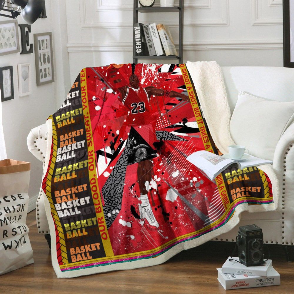 Basketball Sherpa Fleece Blanket