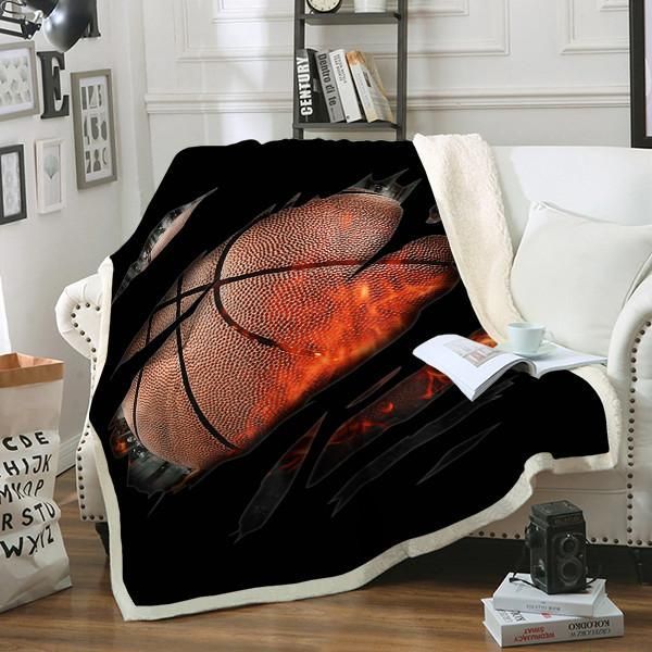 Basketball Sherpa Fleece Blanket