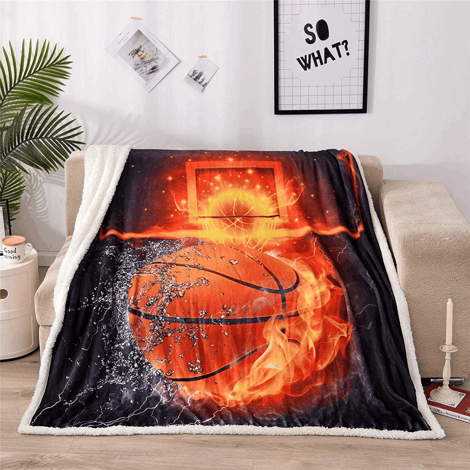 Basketball Sherpa Fleece Blanket