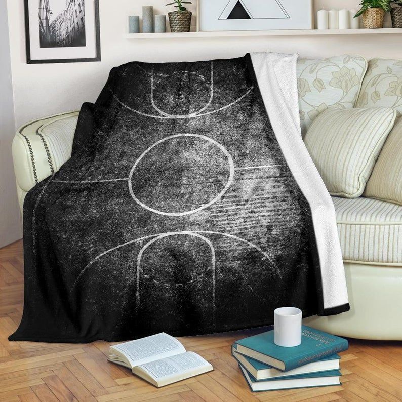 Basketball Court Sherpa Fleece Blanket