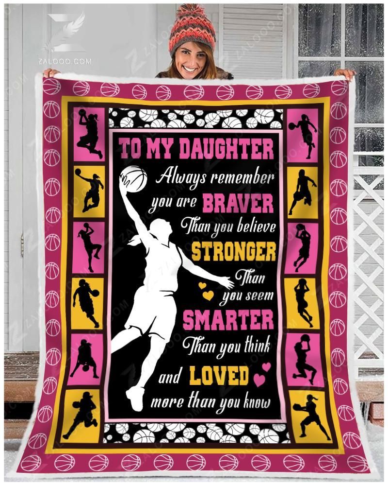 Basketball Daughter You Are Loved More Than You Know Sherpa Fleece Blanket