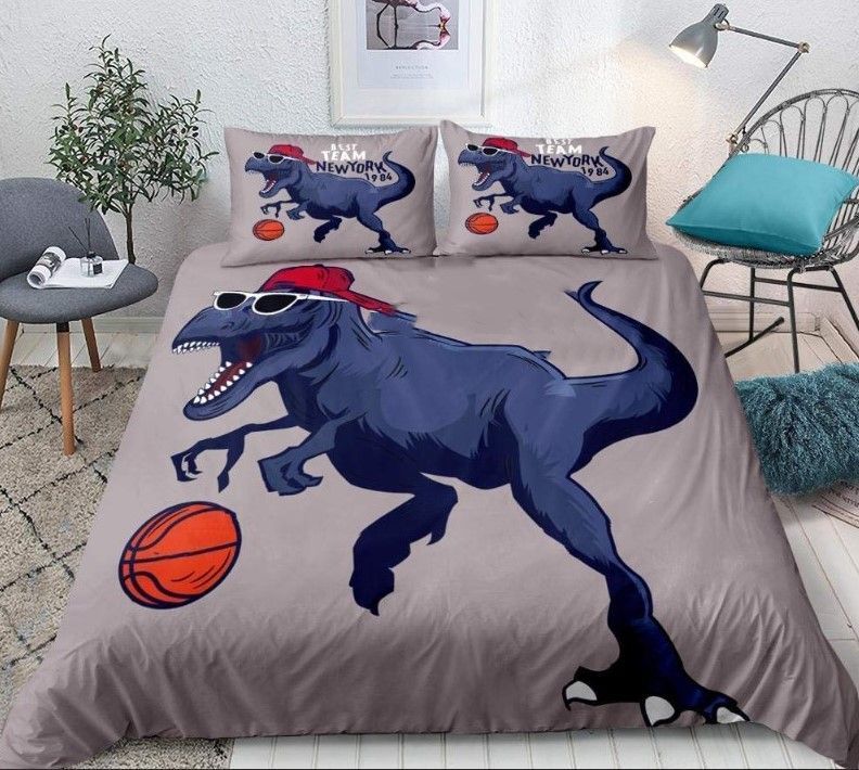 Basketball Dinosaur Bedding Set