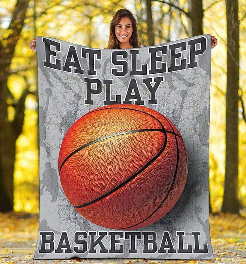 Basketball Eat Sleep Play Fleece Blanket