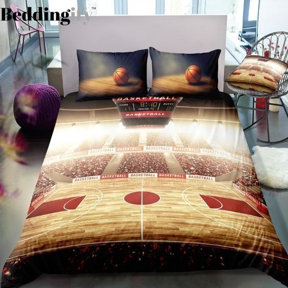Basketball Field Cotton Bed Sheets Spread Comforter Bedding Set
