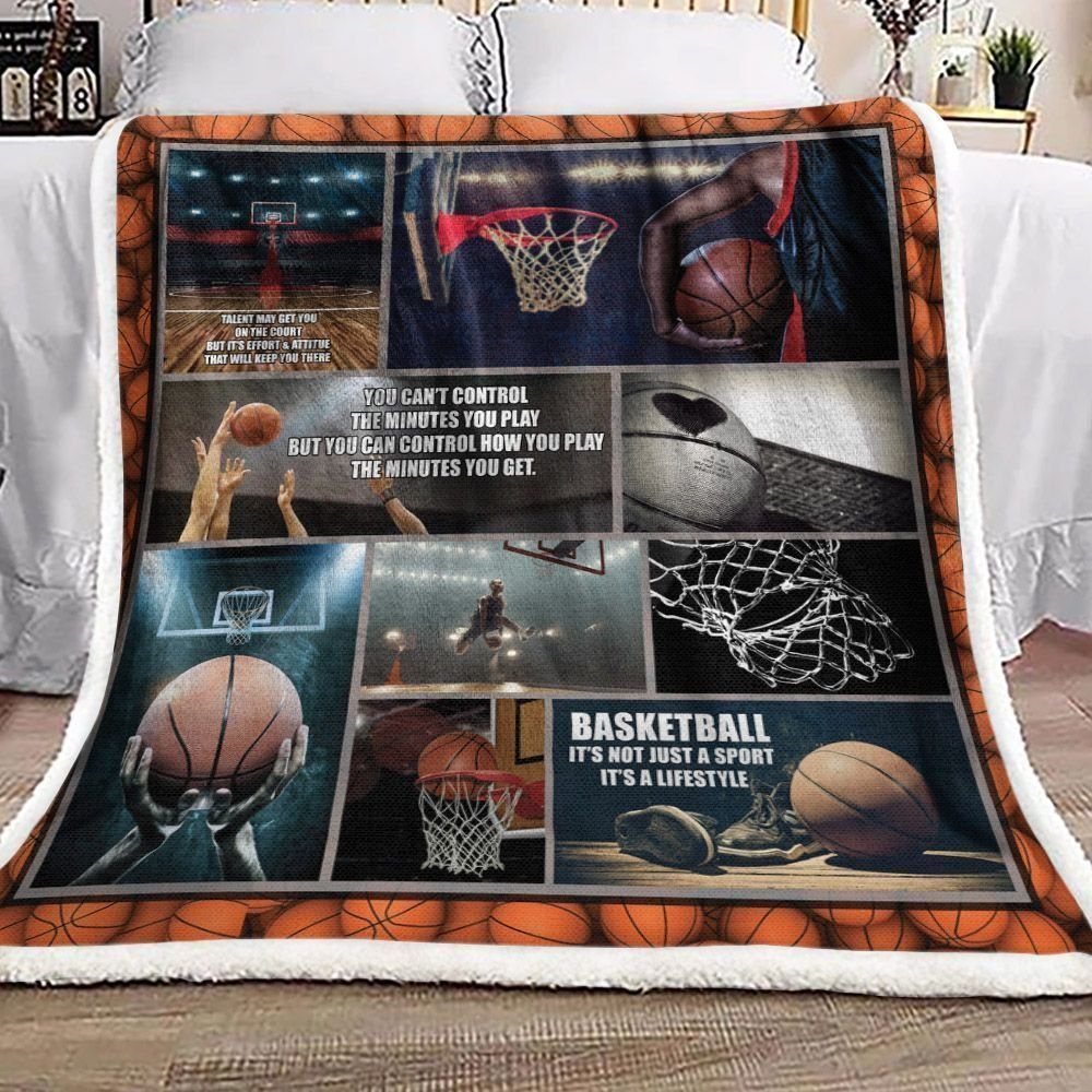 Basketball Field Sherpa Fleece Blanket