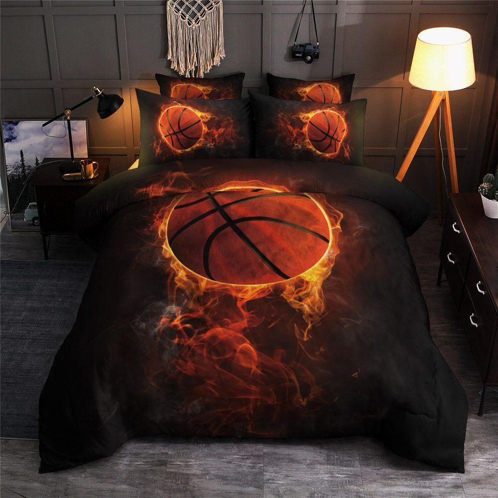 Basketball Fire Bedding Set