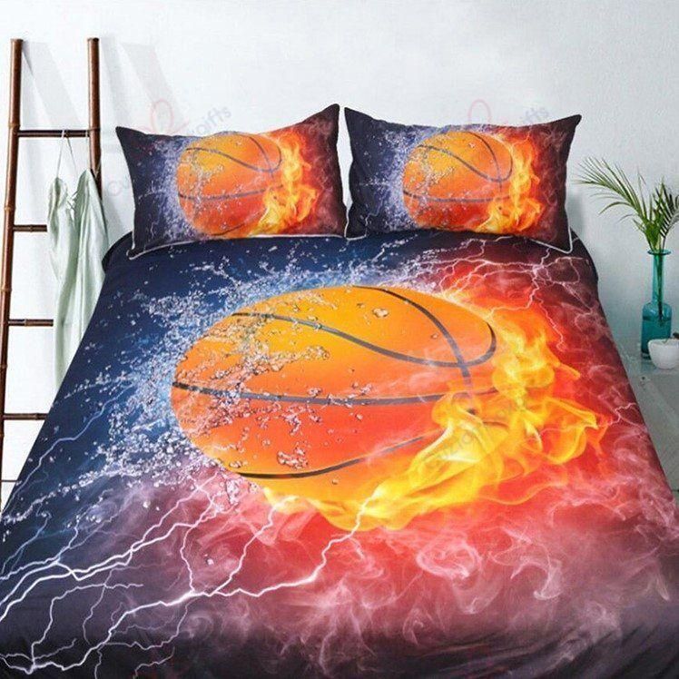 Basketball Fire Printed Bedding Set