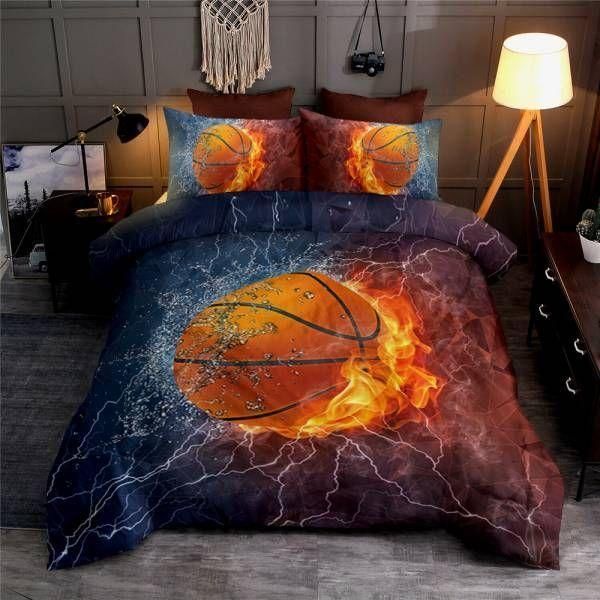 Basketball Flame Ice Thunder Lightning Bedding Set