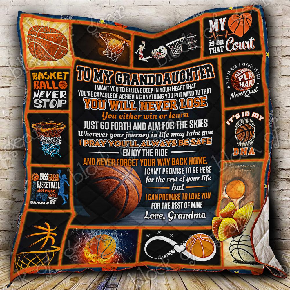 Basketball Granddaughter Love Grandma Quilt Pn579Sc Dhc11123570Dd