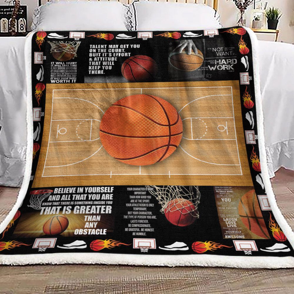 Basketball Sherpa Fleece Blanket