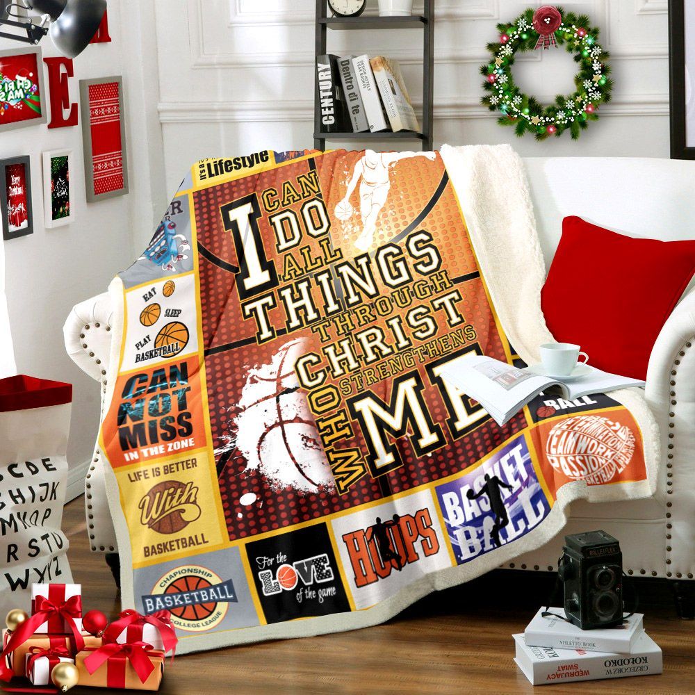 Basketball Sherpa Fleece Blanket
