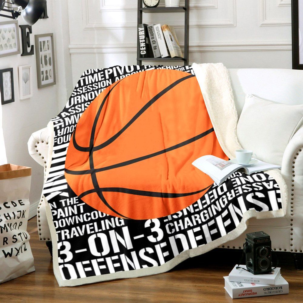 Basketball Sherpa Fleece Blanket