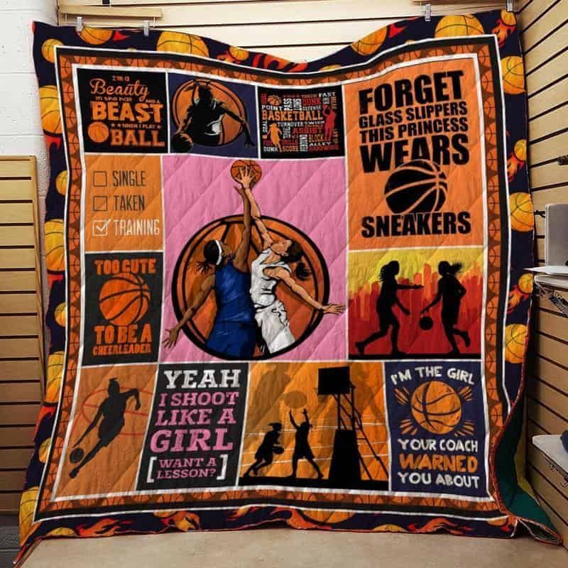 Basketball I Shoot Like A Girl Quilt Blanket Dhc04011487Dd