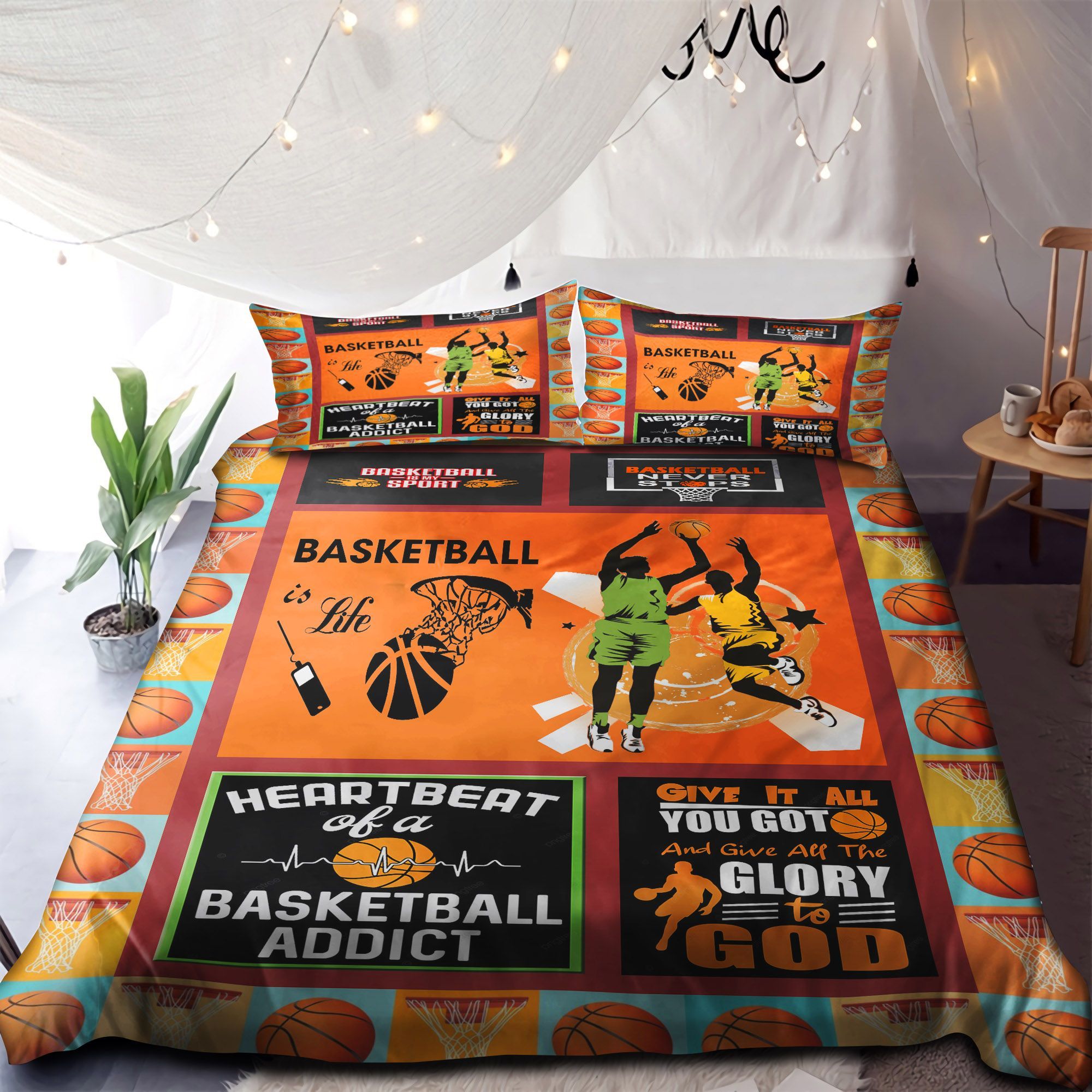 Basketball Is Life Bedding Set