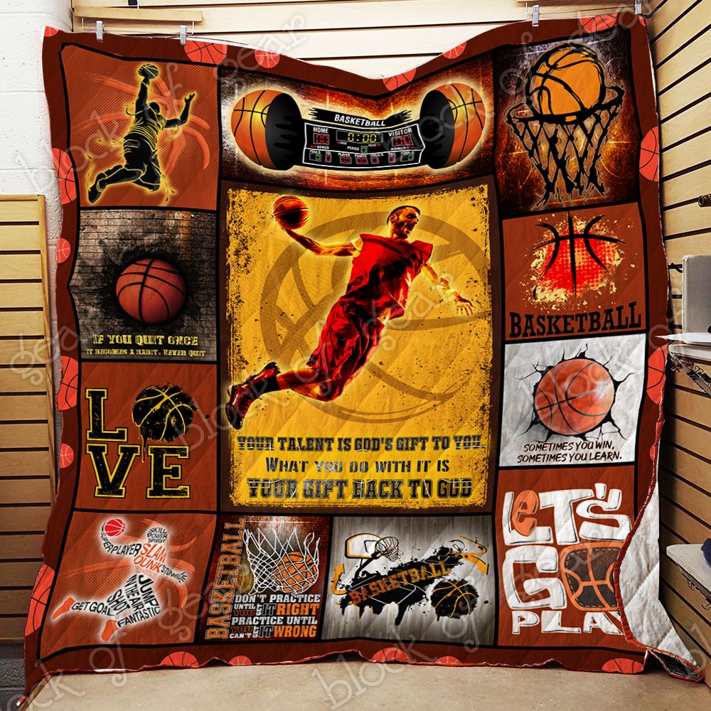 Basketball Makes Me Happy Quilt Tt110 Dhc11123663Dd