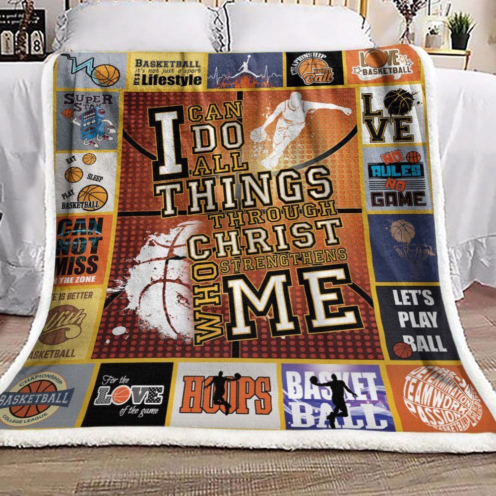 Basketball Sherpa Fleece Blanket