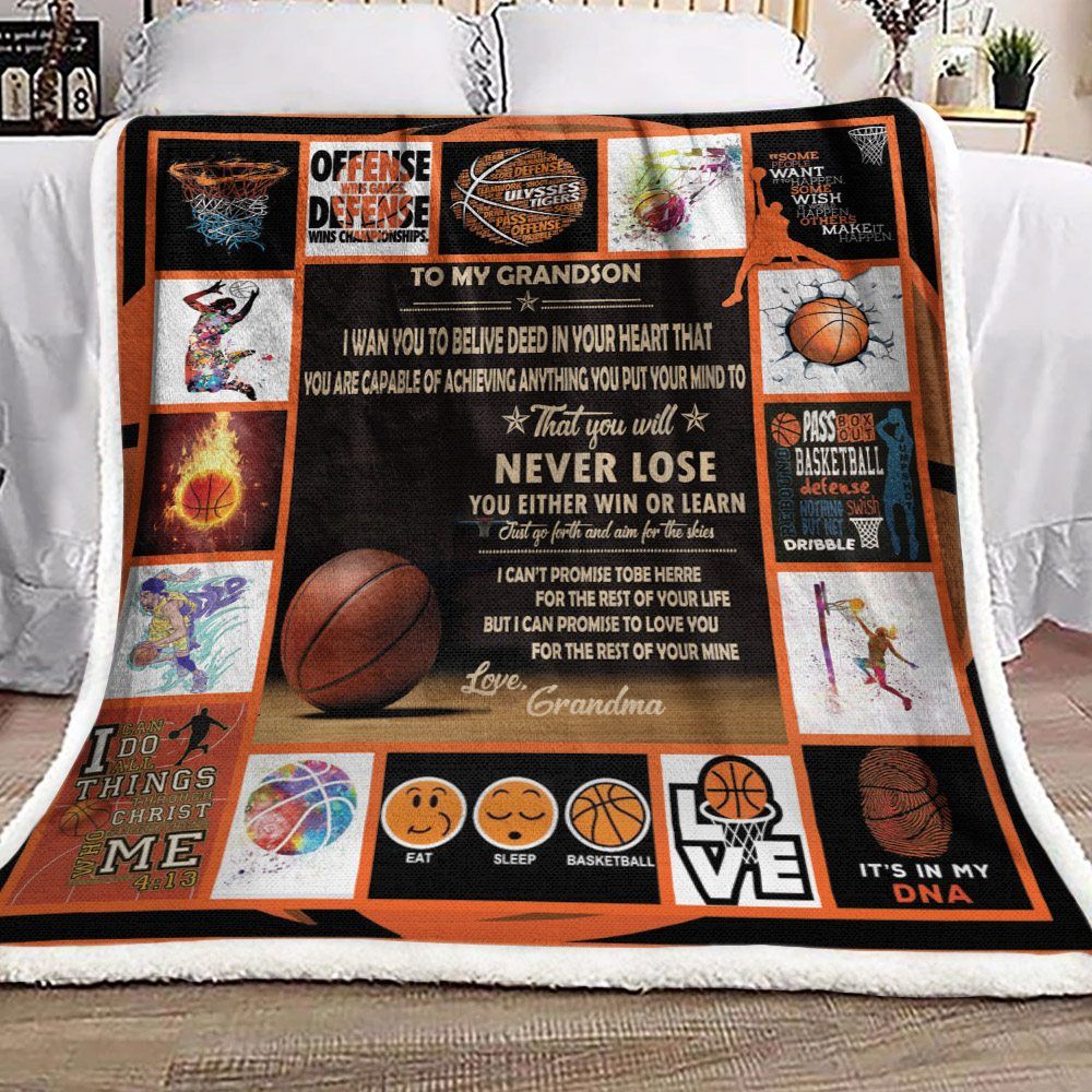 Basketball Sherpa Fleece Blanket
