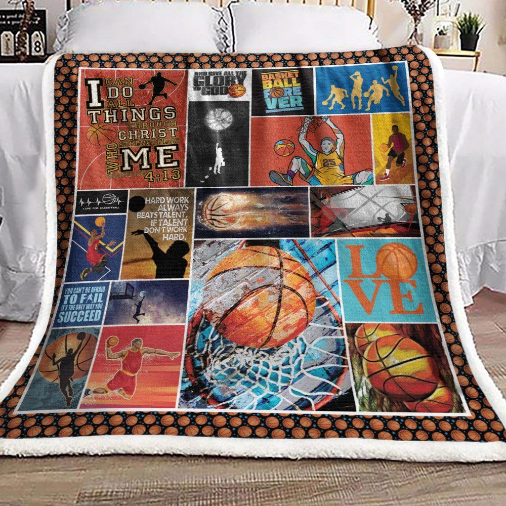 Basketball Sherpa Fleece Blanket