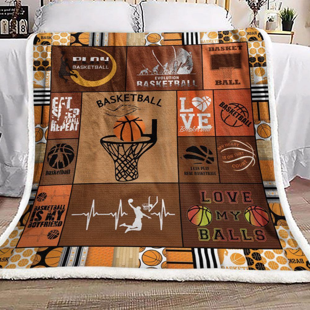 Basketball Sherpa Fleece Blanket