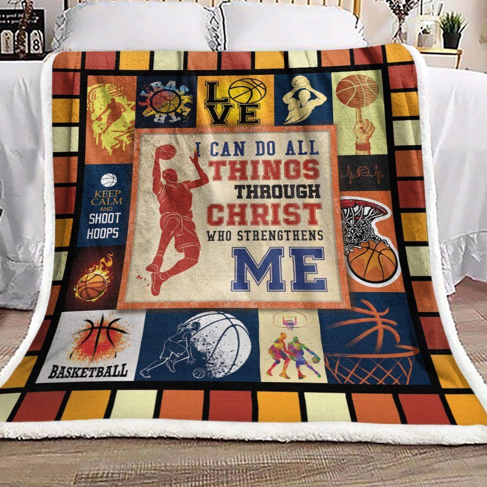 Basketball Sherpa Fleece Blanket