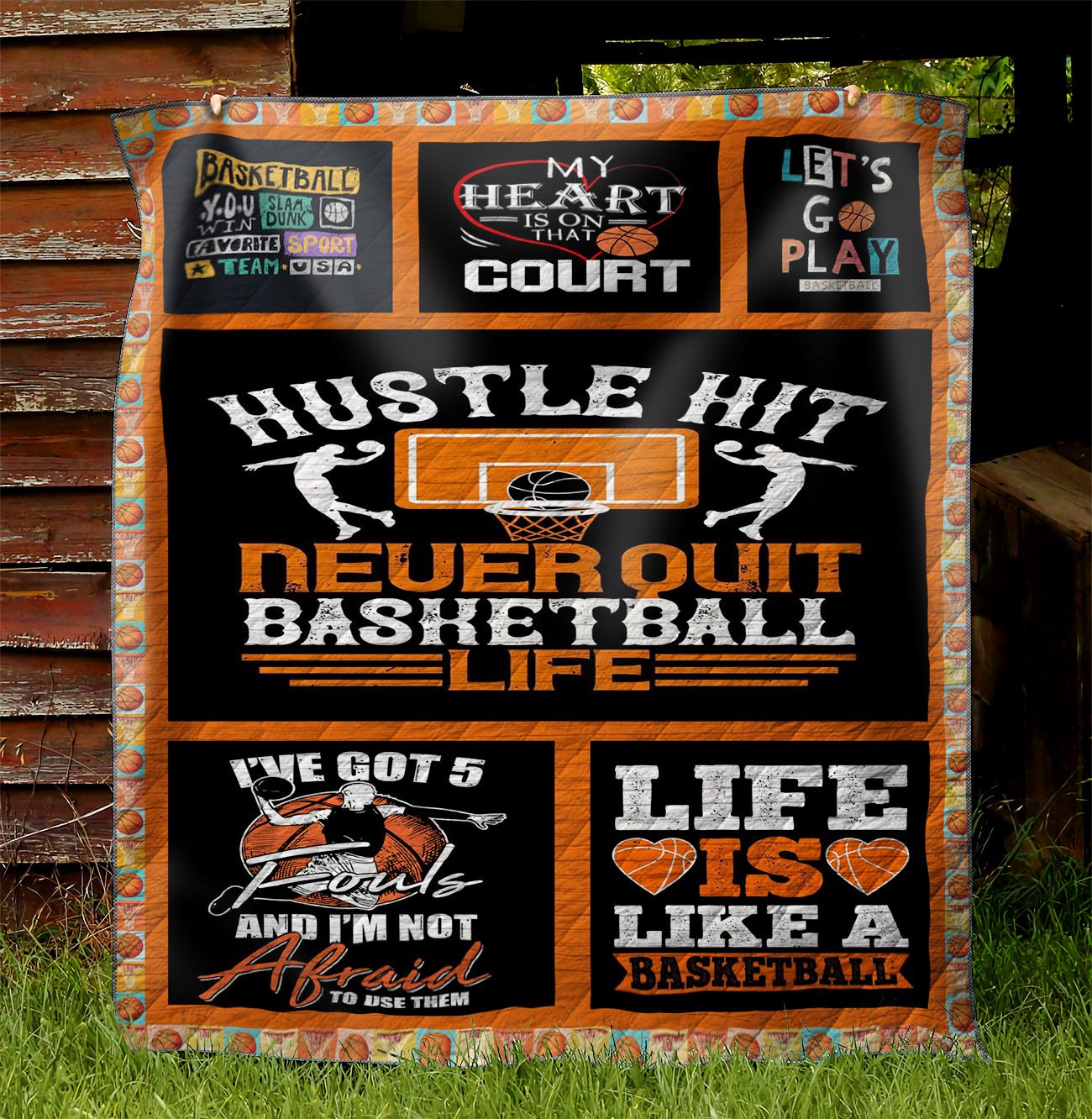 Basketball Never Quit NI3001046YD Quilt Blanket