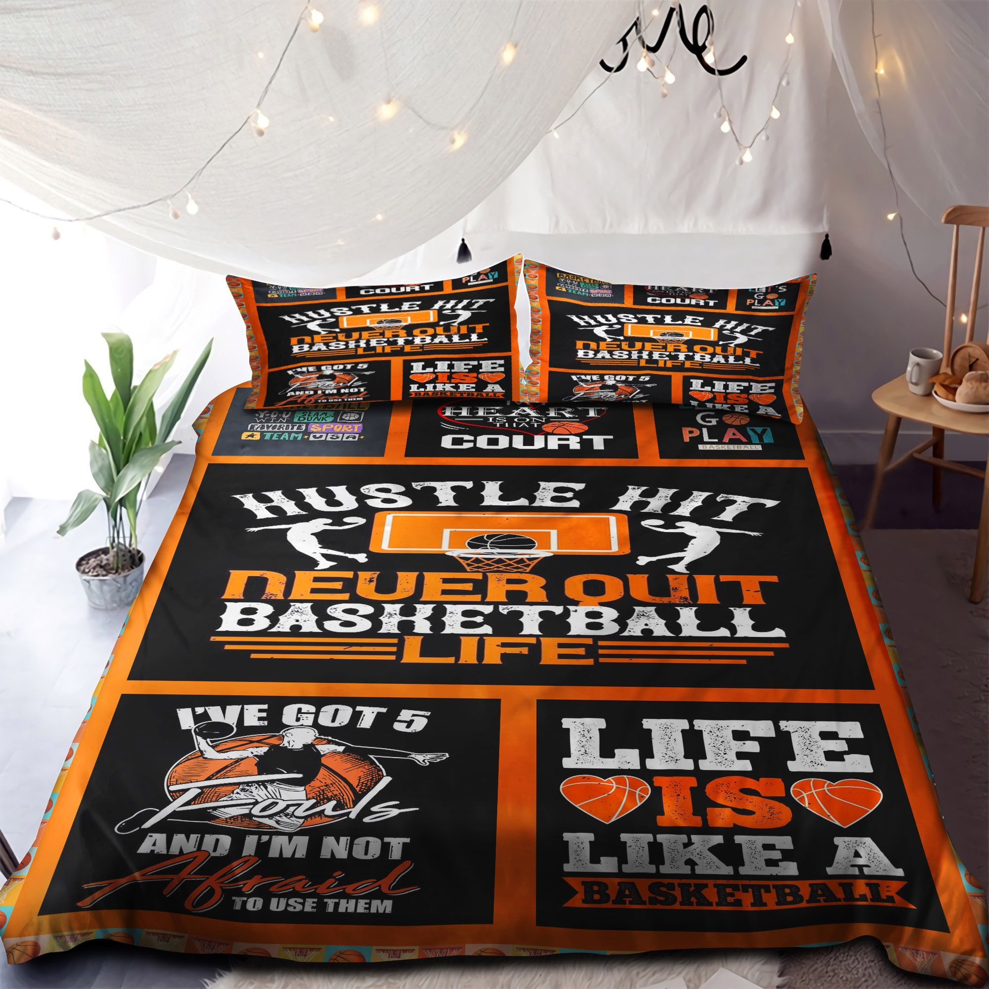 Basketball Never Quit Bedding Set