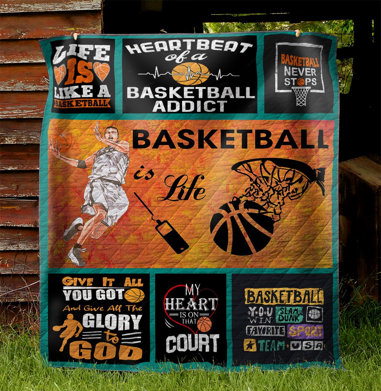 Basketball Never Stops NI3001047YD Quilt Blanket