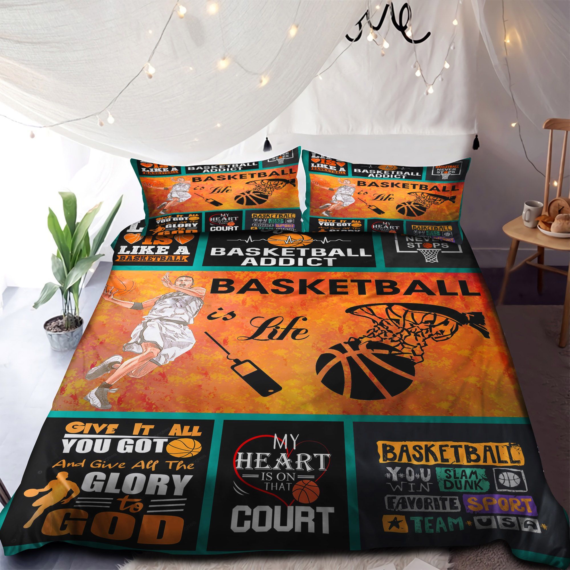 Basketball Never Stops Bedding Set