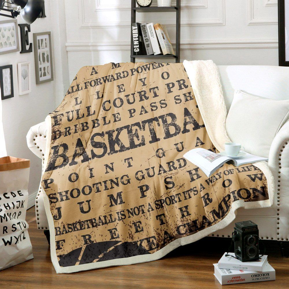 Basketball Sherpa Fleece Blanket